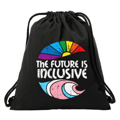 Future Inclusive Tran Pride Lgbt Drawstring Bag