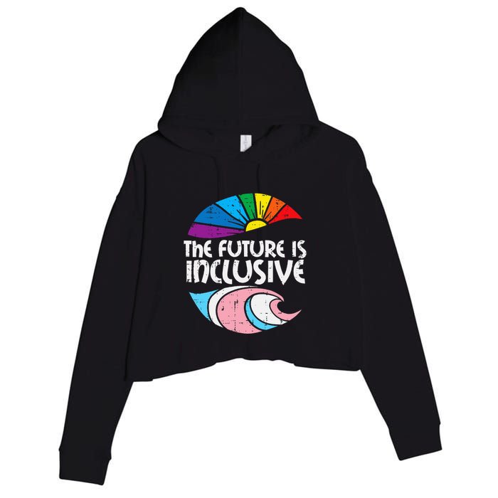 Future Inclusive Tran Pride Lgbt Crop Fleece Hoodie