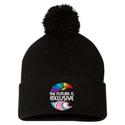 Future Inclusive Tran Pride Lgbt Pom Pom 12in Knit Beanie