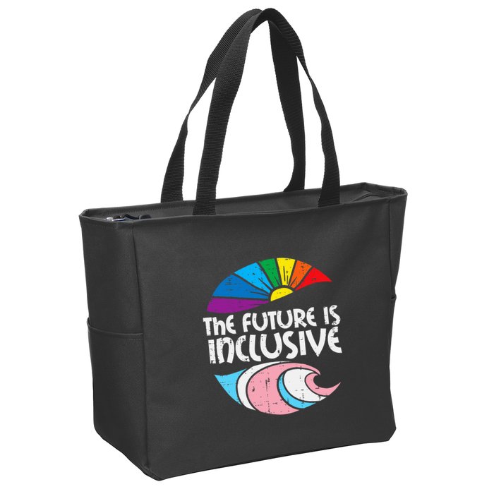 Future Inclusive Tran Pride Lgbt Zip Tote Bag