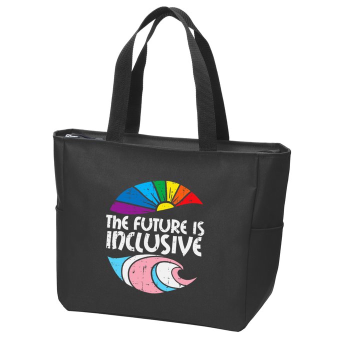 Future Inclusive Tran Pride Lgbt Zip Tote Bag
