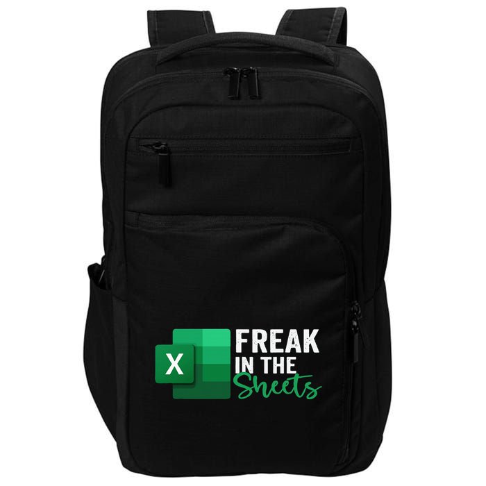 Freak In The Sheets Accountant Funny Spreadsheet Excel Impact Tech Backpack