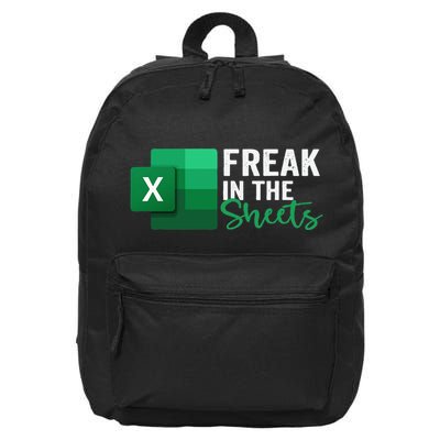 Freak In The Sheets Accountant Funny Spreadsheet Excel 16 in Basic Backpack