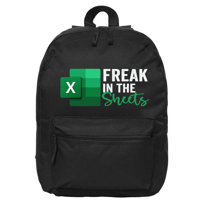 Freak In The Sheets Accountant Funny Spreadsheet Excel 16 in Basic Backpack