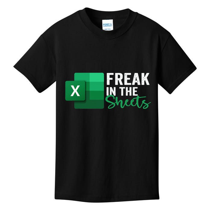 Freak In The Sheets Accountant Funny Spreadsheet Excel Kids T-Shirt