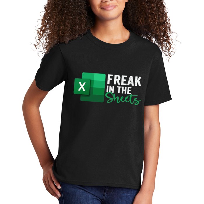 Freak In The Sheets Accountant Funny Spreadsheet Excel Kids T-Shirt