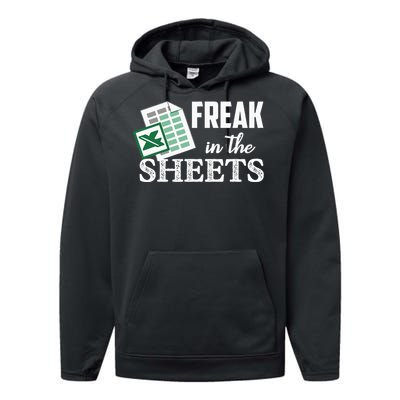 Freak In The Excel Sheets Funny Accountant Performance Fleece Hoodie