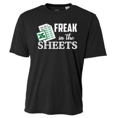 Freak In The Excel Sheets Funny Accountant Cooling Performance Crew T-Shirt