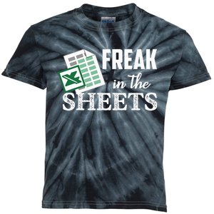 Freak In The Excel Sheets Funny Accountant Kids Tie-Dye T-Shirt