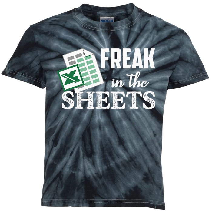 Freak In The Excel Sheets Funny Accountant Kids Tie-Dye T-Shirt