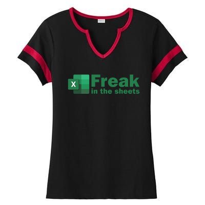 Freak In The Excel Sheets Ladies Halftime Notch Neck Tee