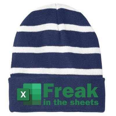 Freak In The Excel Sheets Striped Beanie with Solid Band