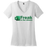 Freak In The Excel Sheets Women's V-Neck T-Shirt