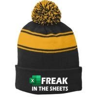 Freak In The Sheets Excel Freak In The Spreadsheets Stripe Pom Pom Beanie