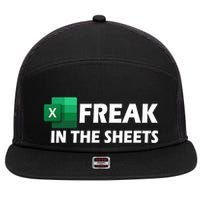 Freak In The Sheets Excel Freak In The Spreadsheets 7 Panel Mesh Trucker Snapback Hat