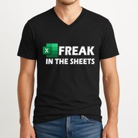 Freak In The Sheets Excel Freak In The Spreadsheets V-Neck T-Shirt