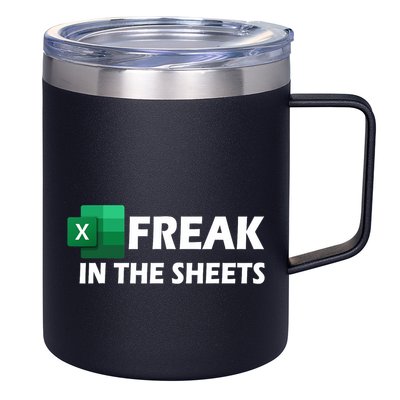 Freak In The Sheets Excel Freak In The Spreadsheets 12oz Stainless Steel Coffee Mug