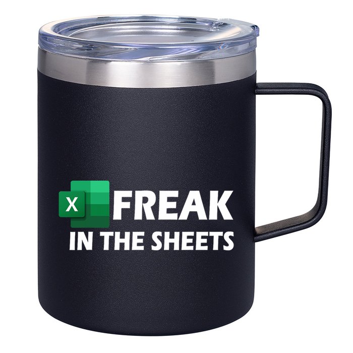 Freak In The Sheets Excel Freak In The Spreadsheets 12oz Stainless Steel Coffee Mug