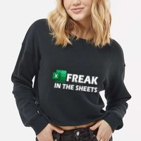 Freak In The Sheets Excel Freak In The Spreadsheets Cropped Pullover Crew