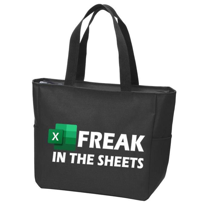 Freak In The Sheets Excel Freak In The Spreadsheets Zip Tote Bag