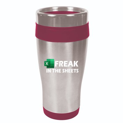 Freak In The Sheets Excel Freak In The Spreadsheets 16oz Travel Tumbler