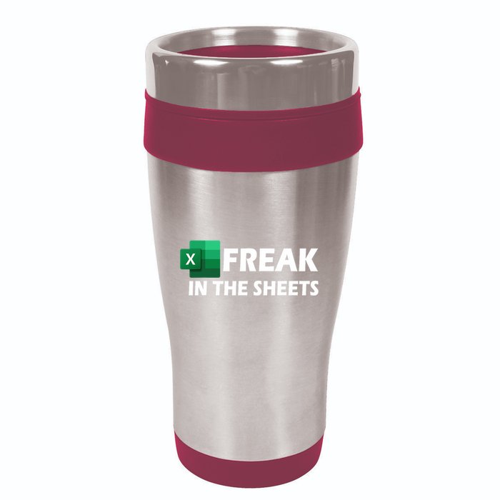 Freak In The Sheets Excel Freak In The Spreadsheets 16oz Travel Tumbler