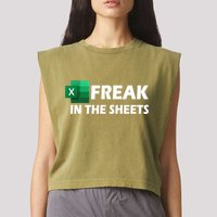Freak In The Sheets Excel Freak In The Spreadsheets Garment-Dyed Women's Muscle Tee