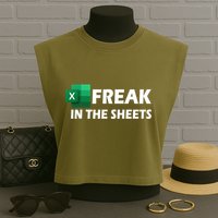 Freak In The Sheets Excel Freak In The Spreadsheets Garment-Dyed Women's Muscle Tee