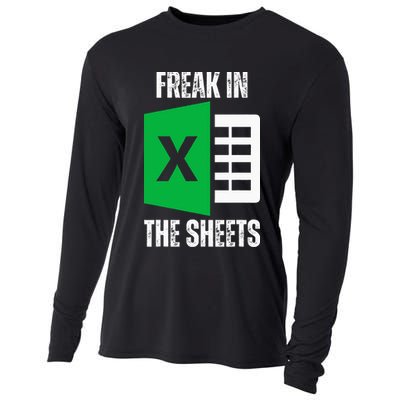 Freak In The Sheets Excel Spreadsheet Funny Office Jokes Cooling Performance Long Sleeve Crew