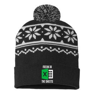 Freak In The Sheets Excel Spreadsheet Funny Office Jokes USA-Made Snowflake Beanie