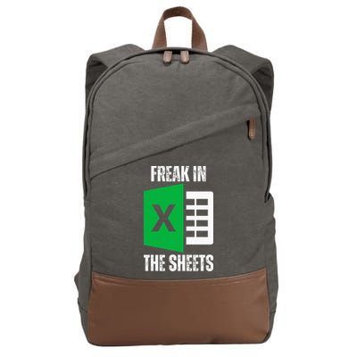 Freak In The Sheets Excel Spreadsheet Funny Office Jokes Cotton Canvas Backpack