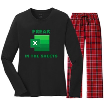 Freak In The Excel Sheets Women's Long Sleeve Flannel Pajama Set 