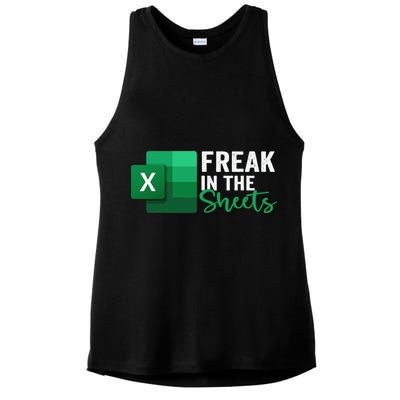 Freak In The Sheets Accountant Funny Spreadsheet Excel Ladies PosiCharge Tri-Blend Wicking Tank