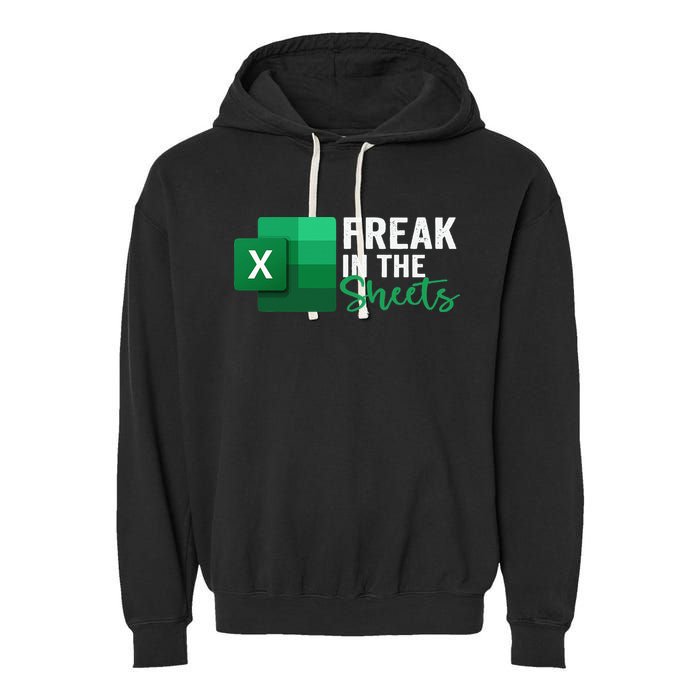 Freak In The Sheets Accountant Funny Spreadsheet Excel Garment-Dyed Fleece Hoodie