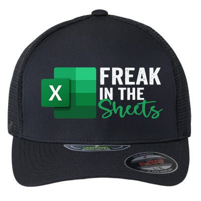 Freak In The Sheets Accountant Funny Spreadsheet Excel Flexfit Unipanel Trucker Cap