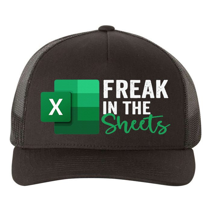 Freak In The Sheets Accountant Funny Spreadsheet Excel Yupoong Adult 5-Panel Trucker Hat