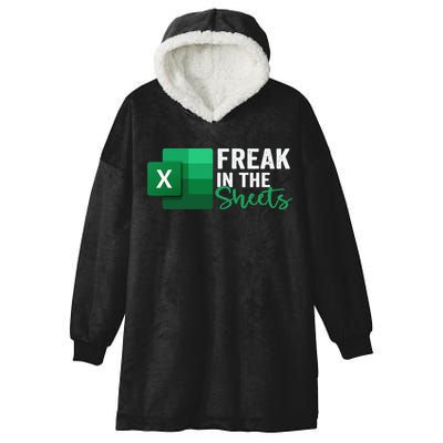 Freak In The Sheets Accountant Funny Spreadsheet Excel Hooded Wearable Blanket
