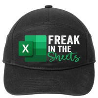 Freak In The Sheets Accountant Funny Spreadsheet Excel 7-Panel Snapback Hat