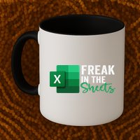 Freak In The Sheets Accountant Funny Spreadsheet Excel Mug
