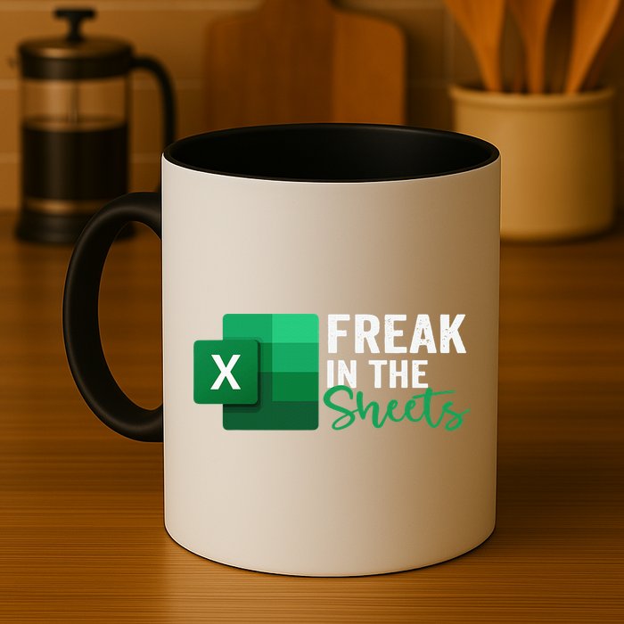 Freak In The Sheets Accountant Funny Spreadsheet Excel Mug