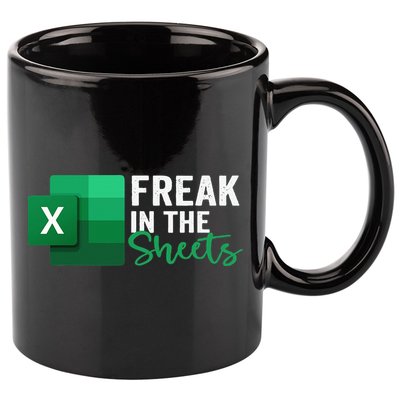 Freak In The Sheets Accountant Funny Spreadsheet Excel 11oz C Handle Ceramic Mug