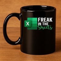 Freak In The Sheets Accountant Funny Spreadsheet Excel 11oz C Handle Ceramic Mug