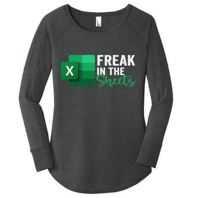 Freak In The Sheets Accountant Funny Spreadsheet Excel Women's Perfect Tri Tunic Long Sleeve Shirt