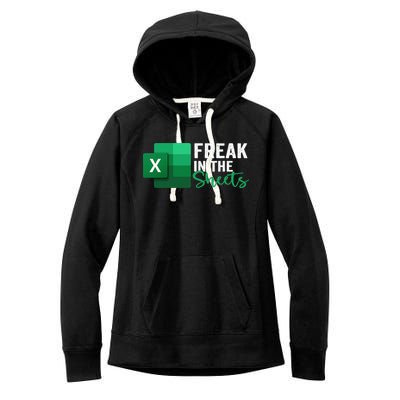 Freak In The Sheets Accountant Funny Spreadsheet Excel Women's Fleece Hoodie