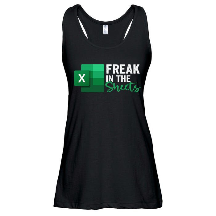 Freak In The Sheets Accountant Funny Spreadsheet Excel Ladies Essential Flowy Tank