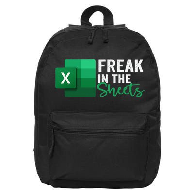 Freak In The Sheets Accountant Funny Spreadsheet Excel 16 in Basic Backpack