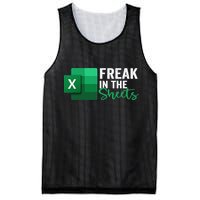 Freak In The Sheets Accountant Funny Spreadsheet Excel Mesh Reversible Basketball Jersey Tank