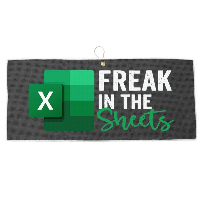 Freak In The Sheets Accountant Funny Spreadsheet Excel Large Microfiber Waffle Golf Towel