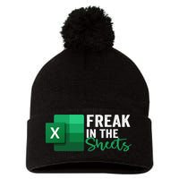 Freak In The Sheets Accountant Funny Spreadsheet Excel Pom Pom 12in Knit Beanie