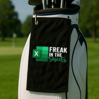 Freak In The Sheets Accountant Funny Spreadsheet Excel Golf Towel